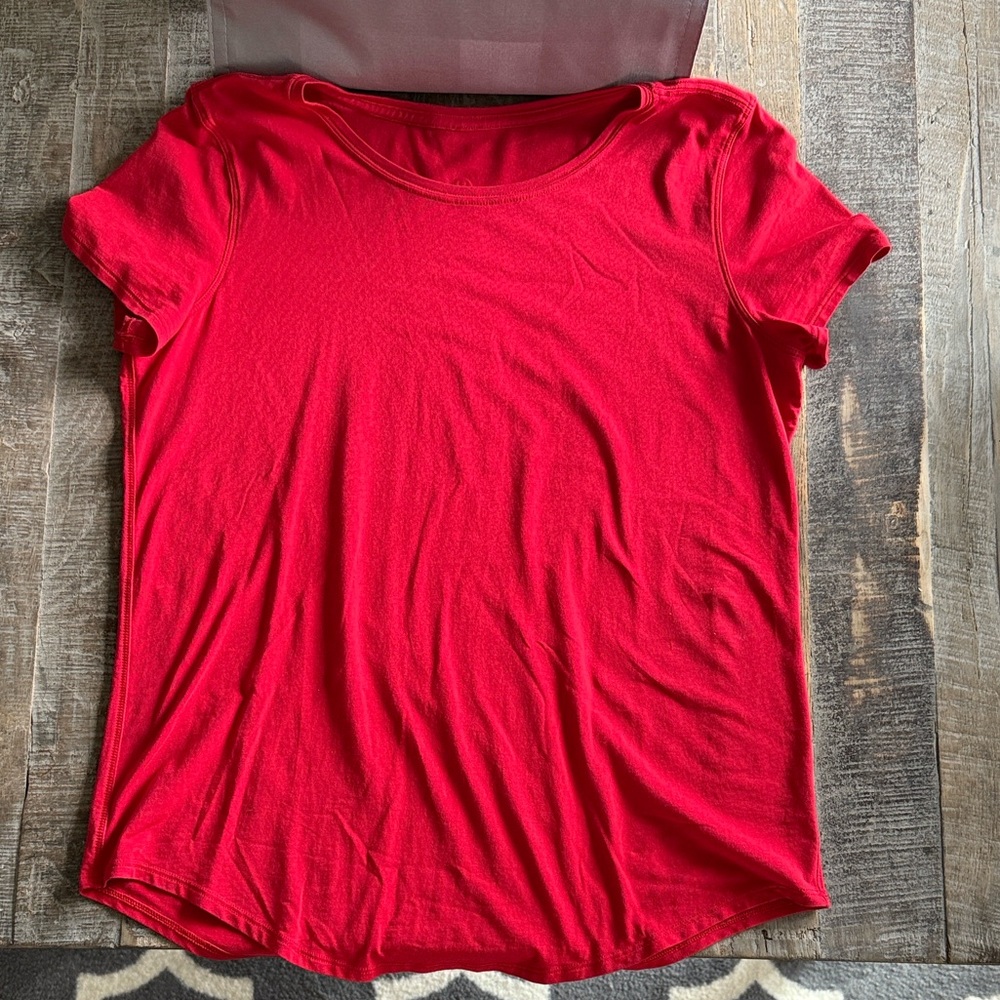 Lululemon Love Crew Short Sleeve T-Shirt Dark Red Size 8